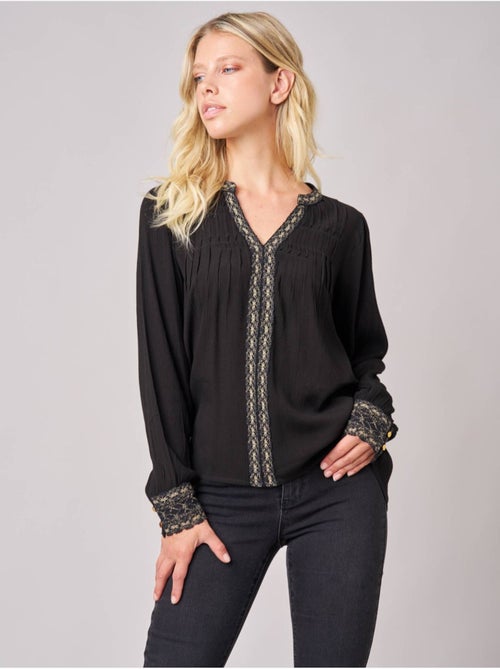 Blouse femme fluide à détails brodés 'deeluxe' - Kiabi Blouse femme fluide à détails brodés 'deeluxe' - Kiabi