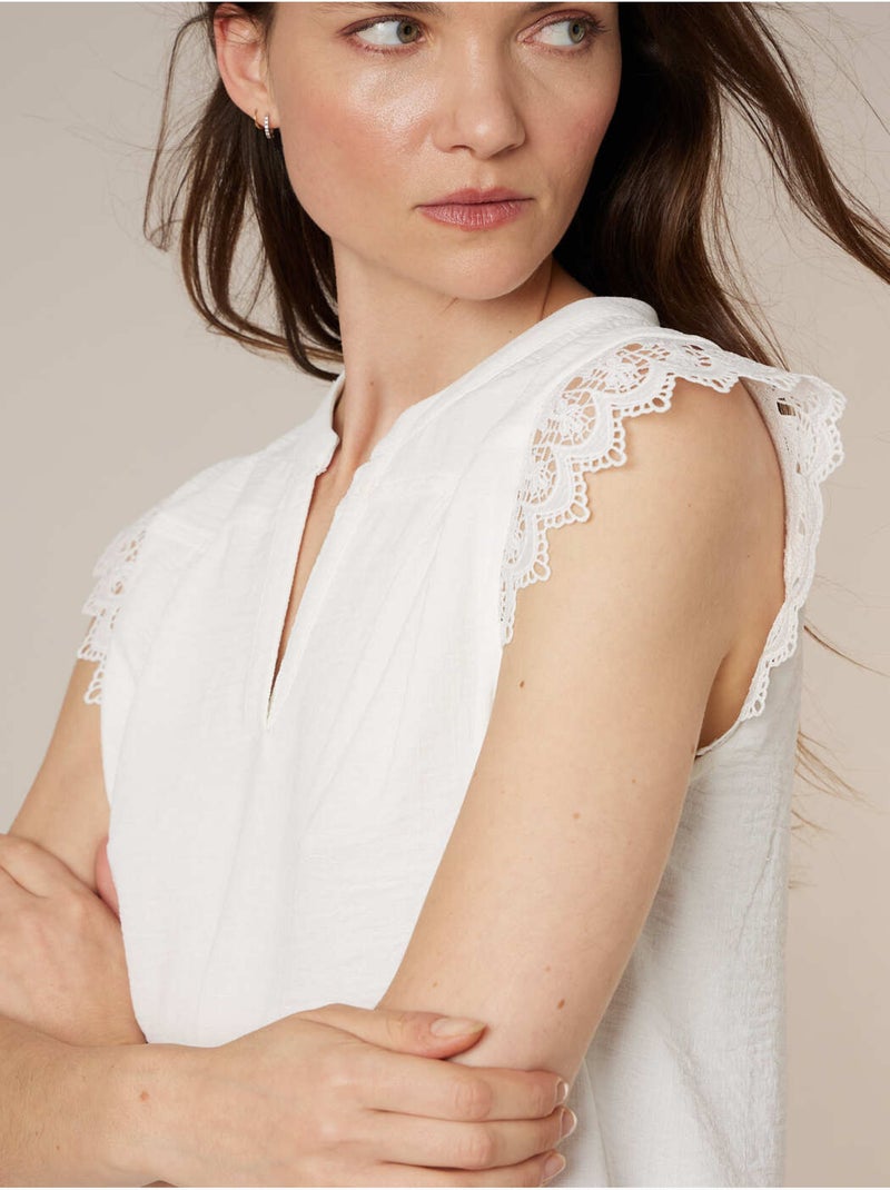 Blouse femme fluide 'Deeluxe' Blanc - Kiabi