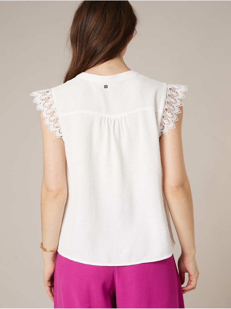Blouse femme fluide 'Deeluxe' Blanc - Kiabi