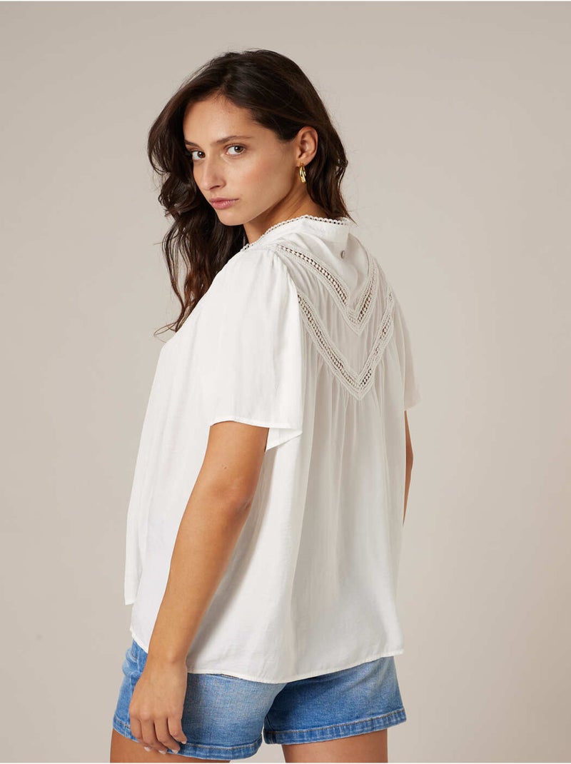 Blouse femme fluide 'Deeluxe' Blanc - Kiabi