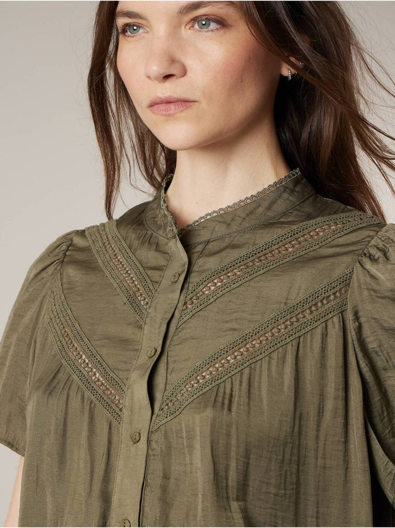 Blouse femme fluide 'Deeluxe' Kaki - Kiabi