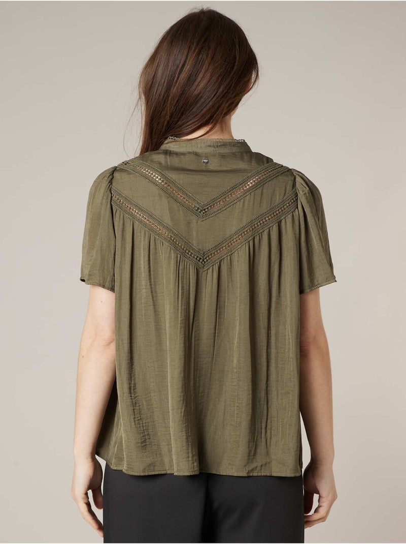 Blouse femme fluide 'Deeluxe' Kaki - Kiabi