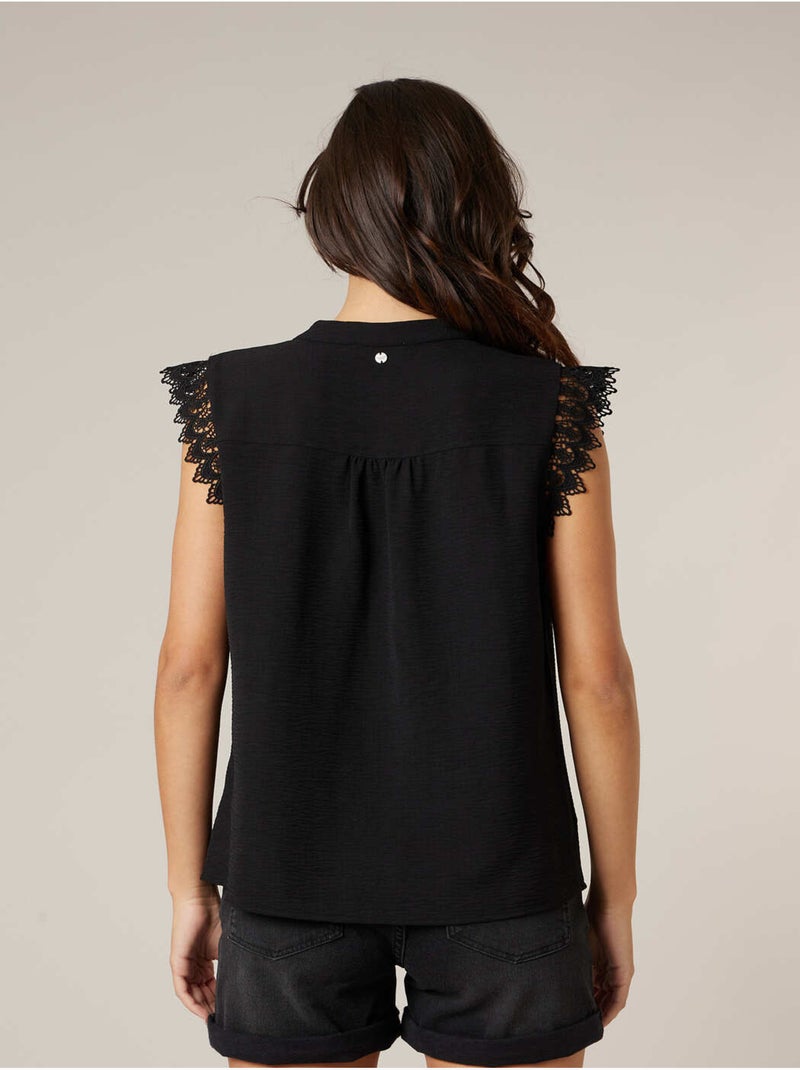 Blouse femme fluide 'Deeluxe' Noir - Kiabi