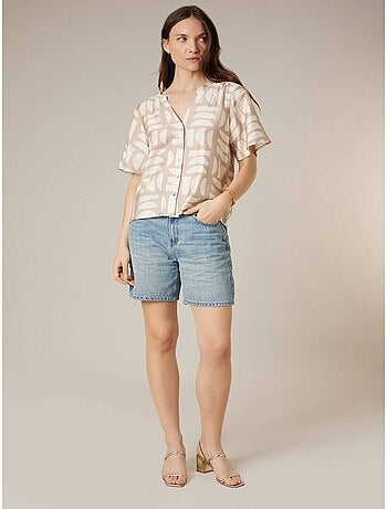 Blouse femme fluide imprimé graphique 'Deeluxe'