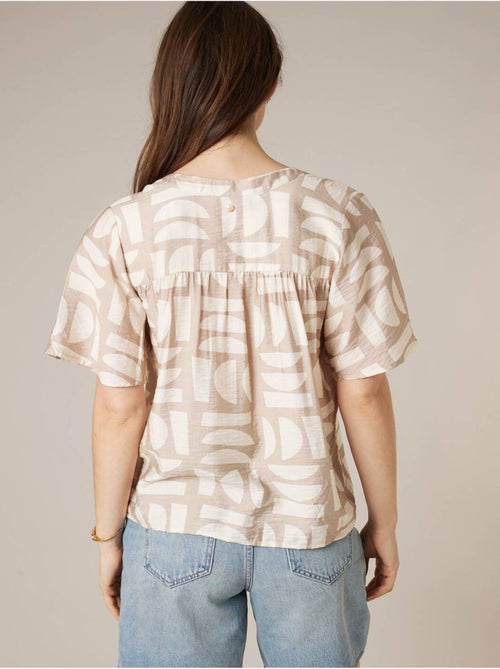 Blouse femme fluide imprimé graphique 'Deeluxe' - Kiabi
