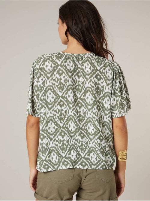 Blouse femme fluide motif ethniques 'Deeluxe' - Kiabi