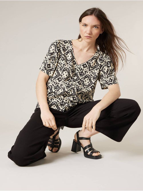 Blouse femme fluide motif ethniques 'Deeluxe' - Kiabi
