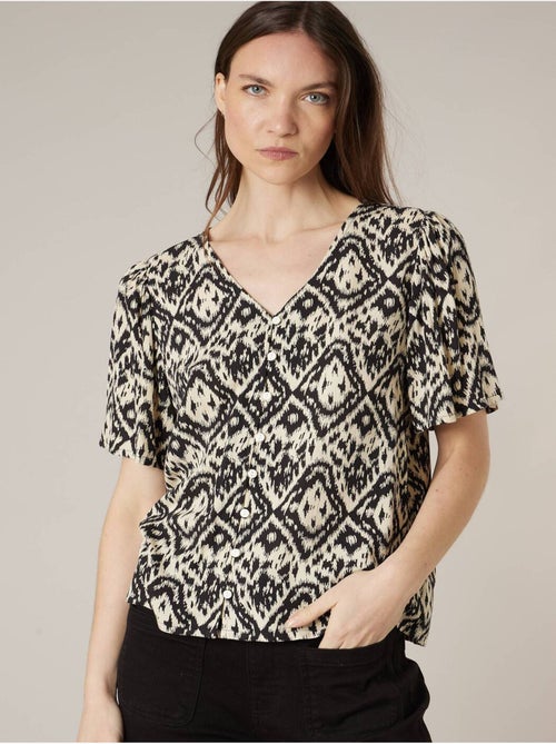 Blouse femme fluide motif ethniques 'Deeluxe' - Kiabi