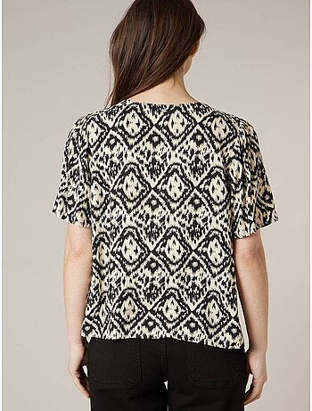 Blouse femme fluide motifs ethniques 'deeluxe'