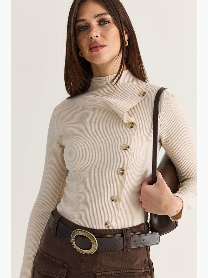 Blouse femme lucci Beige argile - Kiabi
