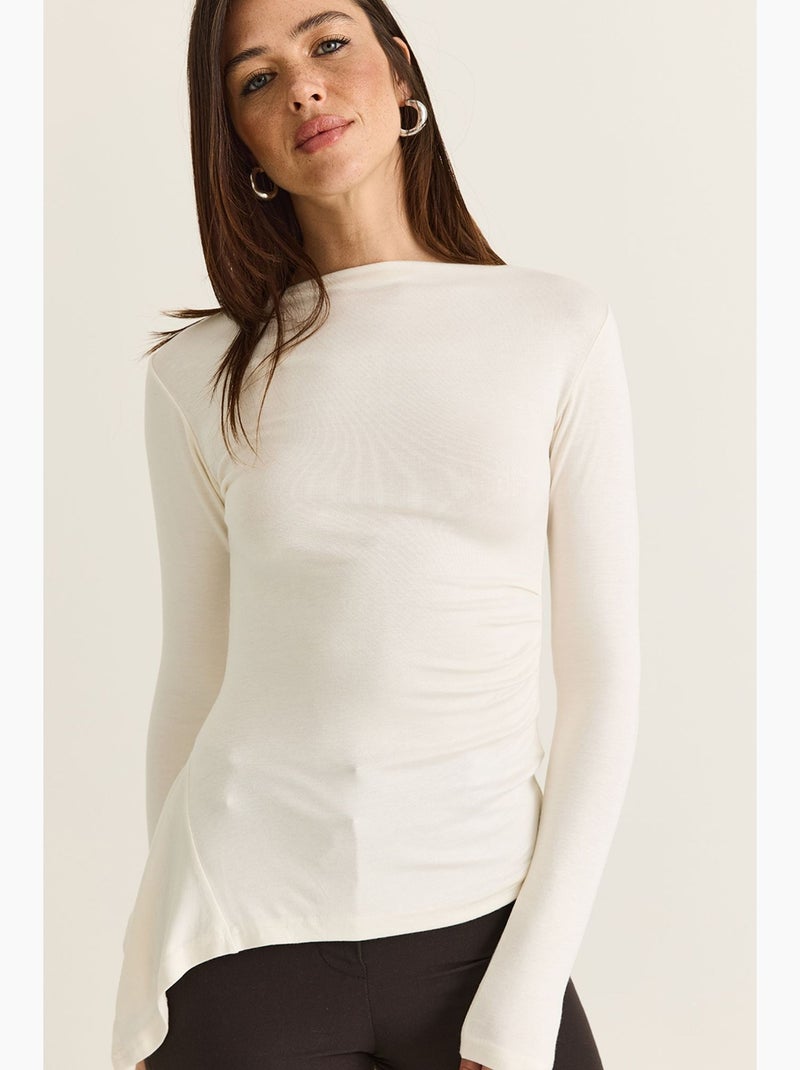 Blouse femme lucci Blanc cassé - Kiabi