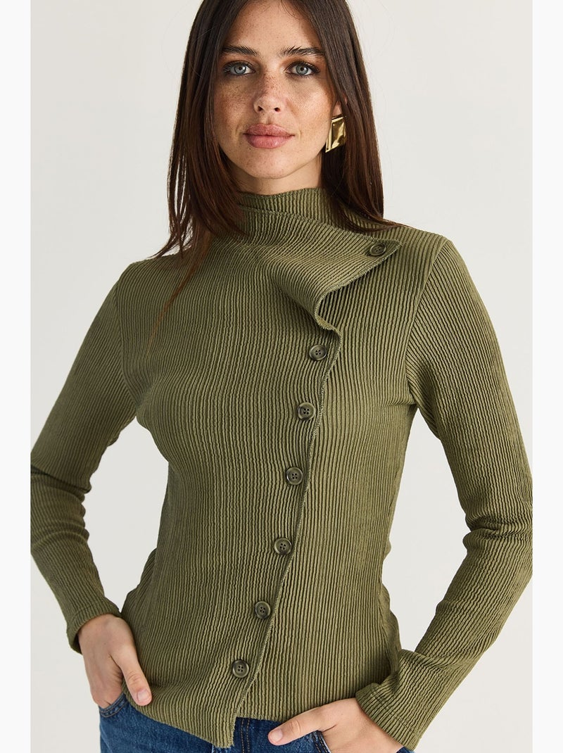 Blouse femme lucci Kaki - Kiabi