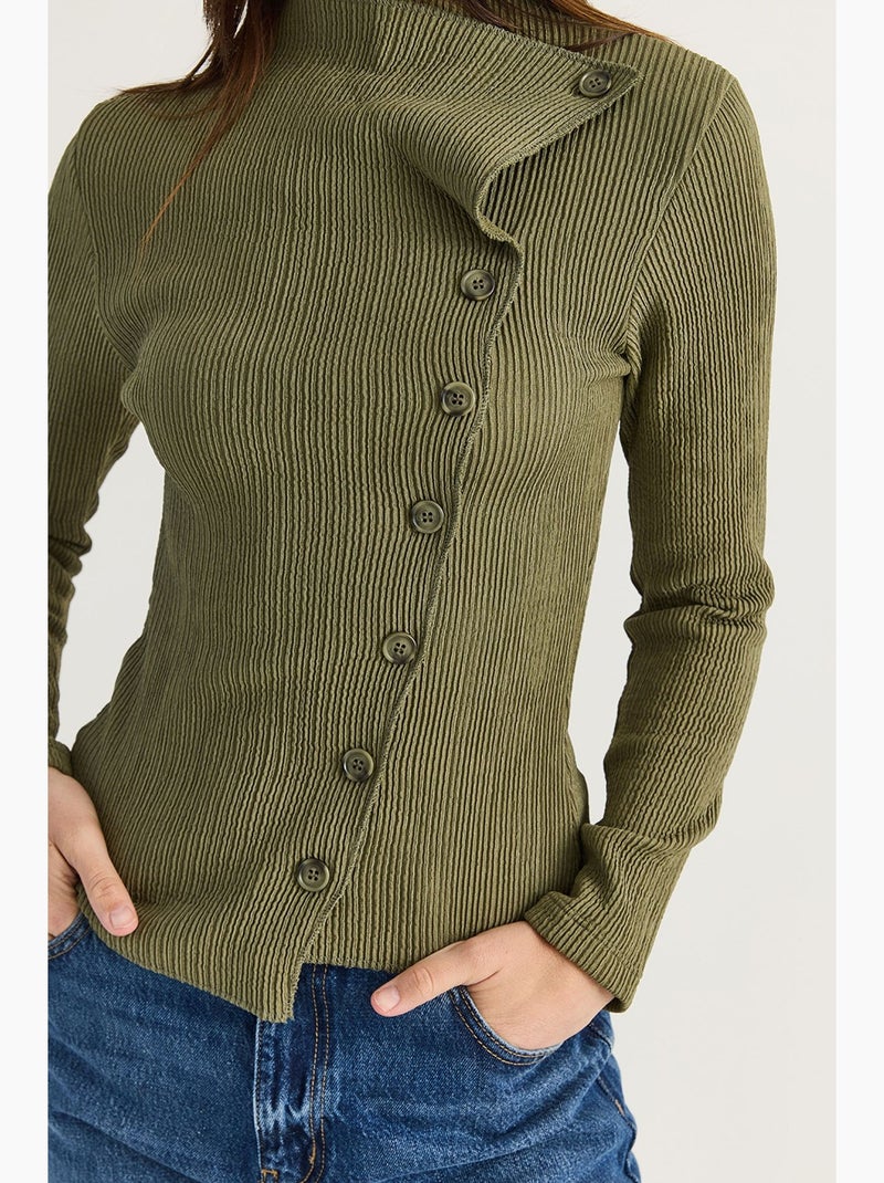 Blouse femme lucci Kaki - Kiabi