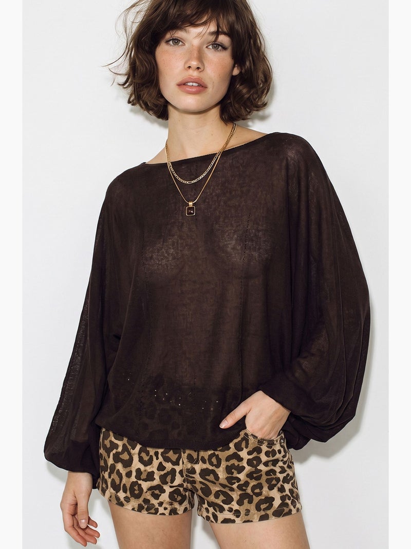 Blouse femme lucci Marron - Kiabi