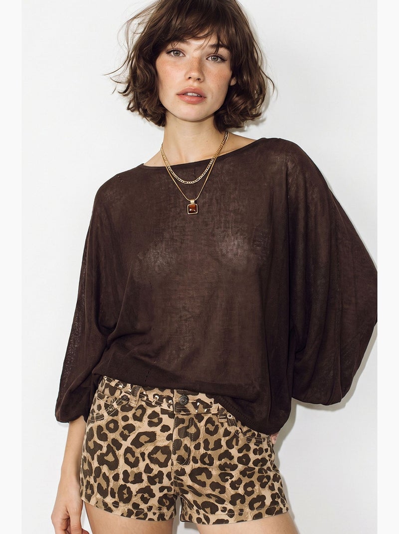 Blouse femme lucci Marron - Kiabi