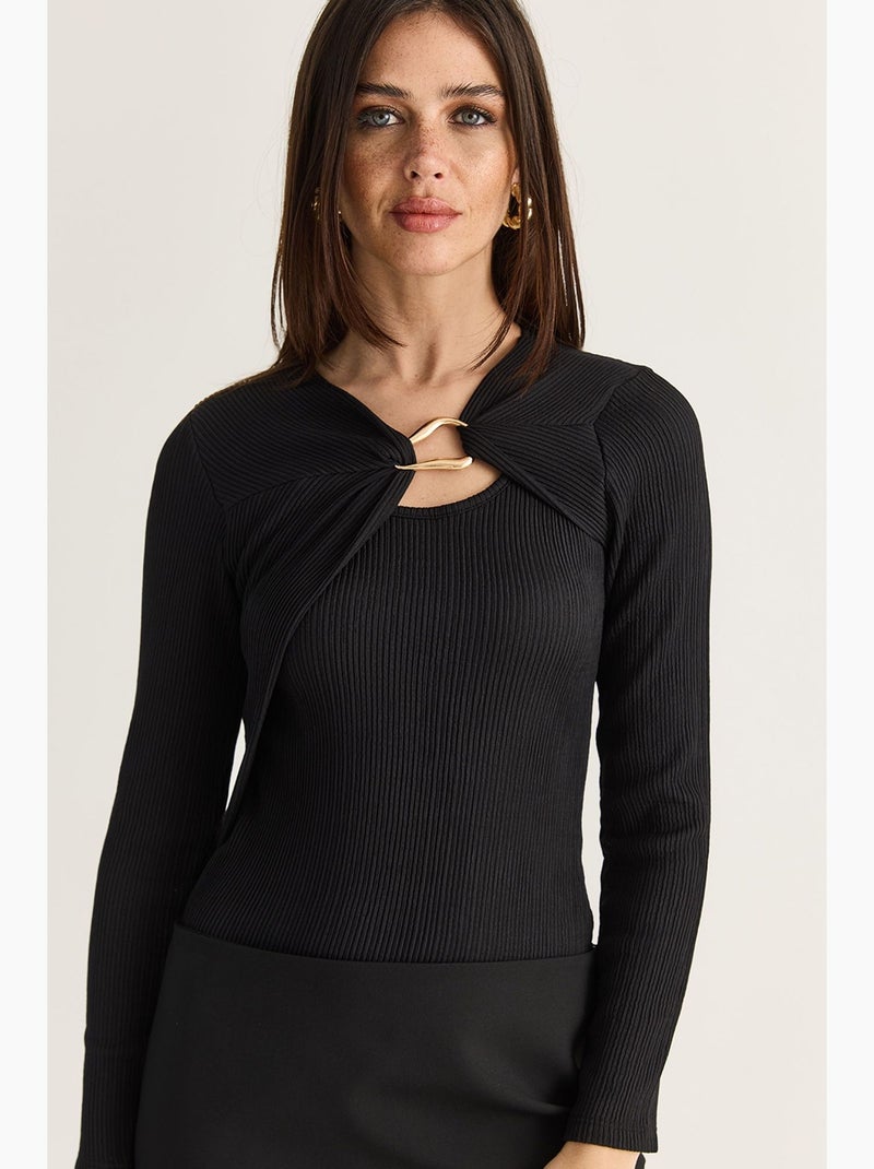 Blouse femme lucci Noir - Kiabi