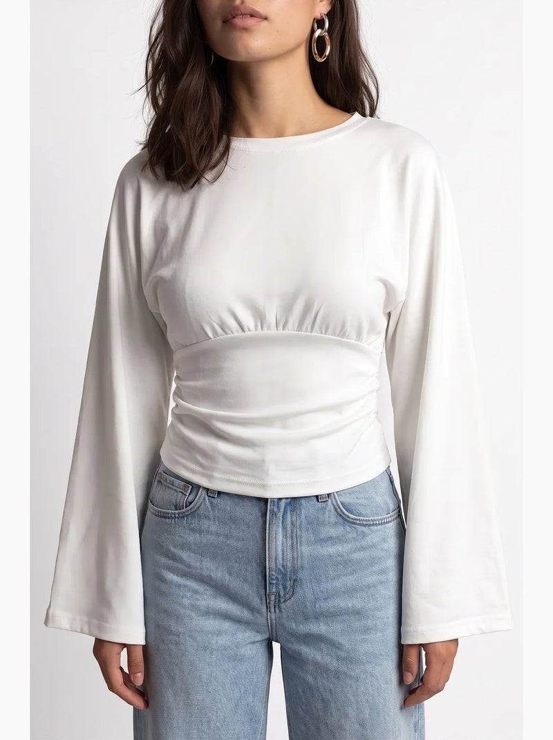 Blouse femme mixray Blanc cassé - Kiabi