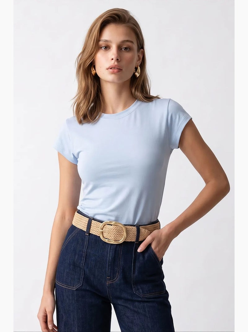 Blouse femme mixray Bleu ciel - Kiabi