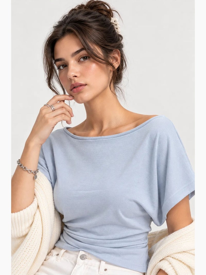 Blouse femme mixray Bleu ciel - Kiabi