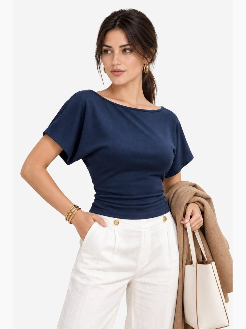 Blouse femme mixray Bleu marine - Kiabi