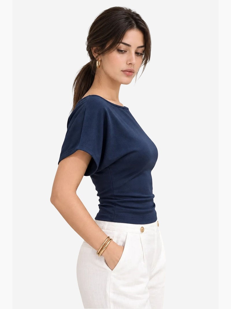 Blouse femme mixray Bleu marine - Kiabi