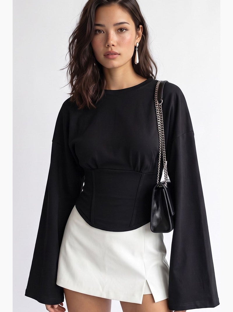 Blouse femme mixray Noir - Kiabi
