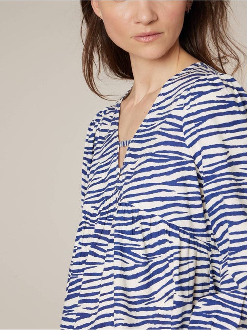 Blouse femme motif zébré bohème chic 'Deeluxe' - Kiabi