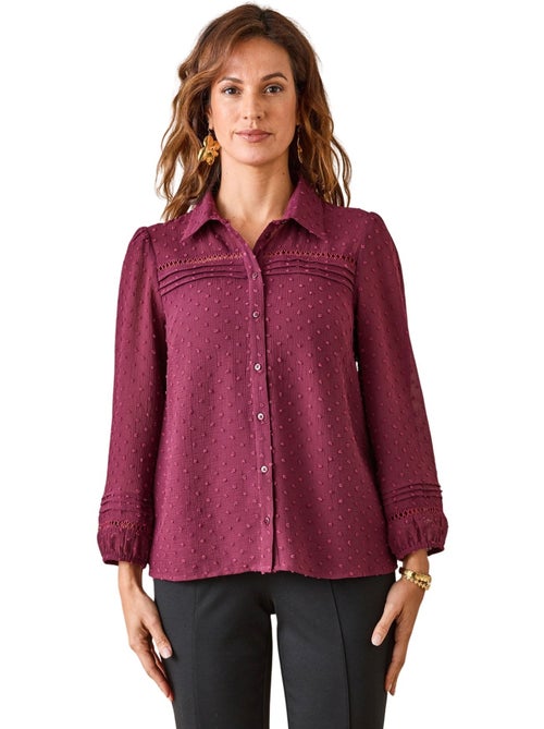 Blouse femme tissu plumetis - DAXON - Kiabi