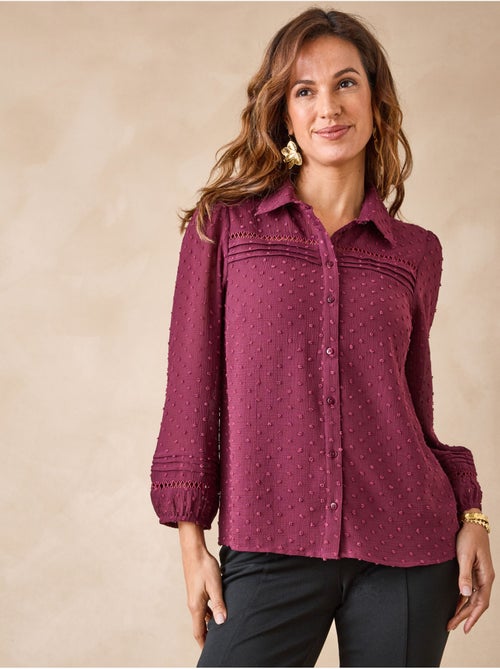Blouse femme tissu plumetis - DAXON - Kiabi