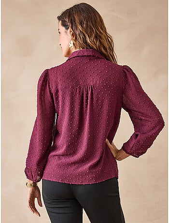 Blouse femme tissu plumetis