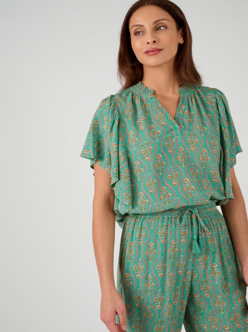 Blouse fibres pure viscose Lenzing(TM) EcoVero(TM) - Damart - Kiabi