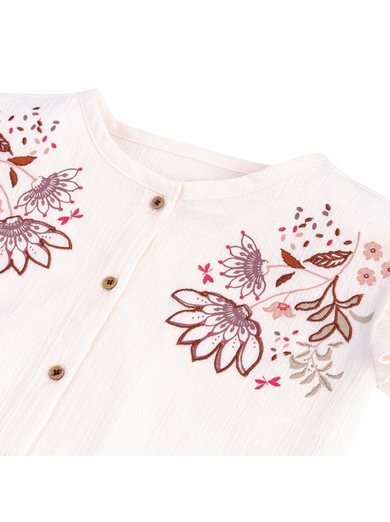 Blouse fille Mahonia Ecru - Kiabi