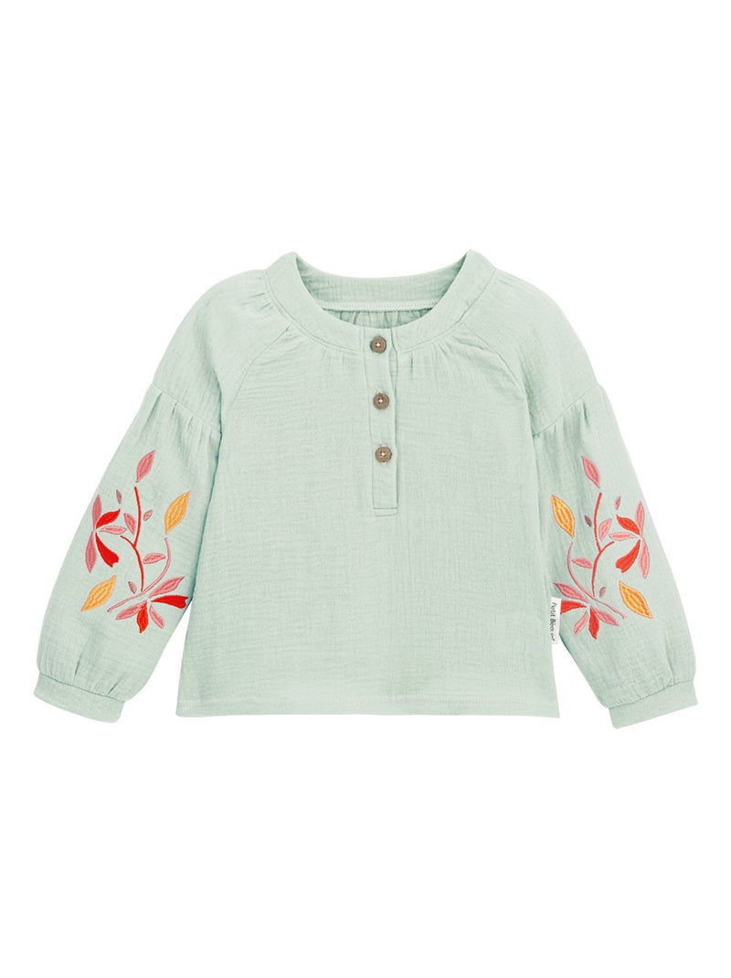 Blouse fille Minaouet Vert - Kiabi