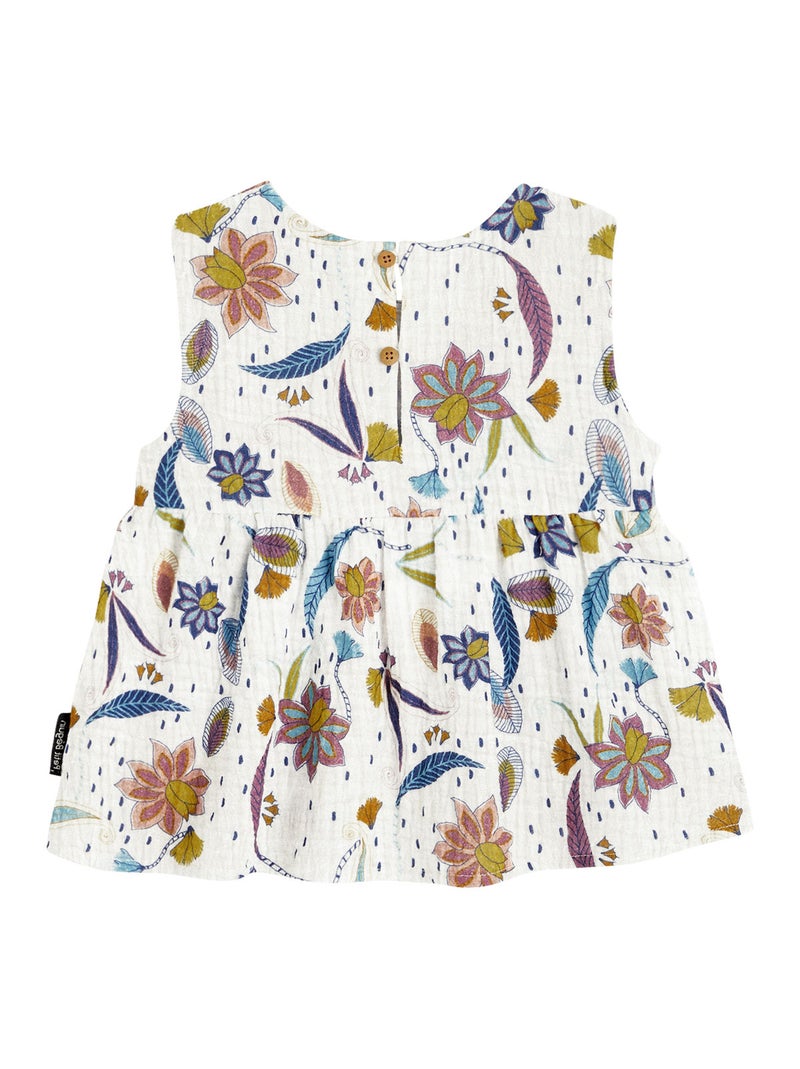 Blouse fille Mumbai Ecru - Kiabi