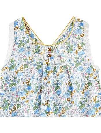 Blouse Fleurie à Bretelles Croisées ANAÏS - La Faute à Voltaire