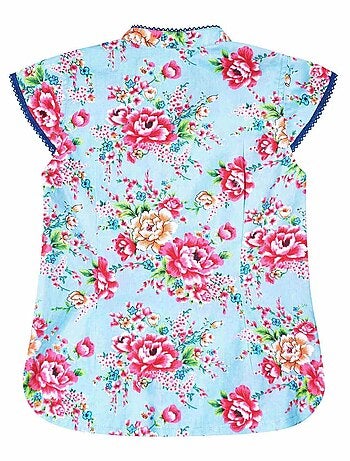 Blouse Fleurie à Col Mao ANNAM - La Faute à Voltaire