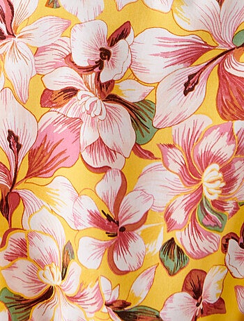 Blouse fleurie à volants - damart