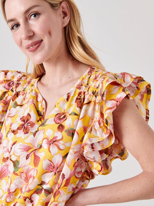 Blouse fleurie à volants - damart - Kiabi Blouse fleurie à volants - damart - Kiabi