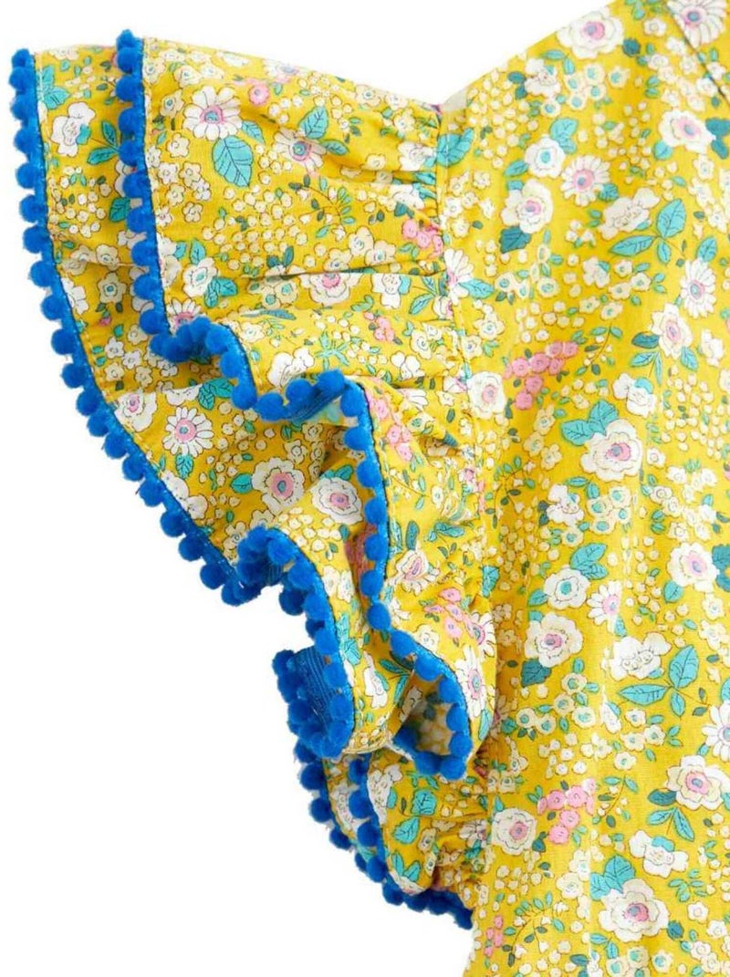 Blouse  Fleurie  et  roi à Manches Papillons  BUTTERFLY - La Faute à Voltaire Jaune - Kiabi