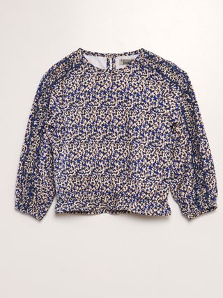 Blouse fleurie et volantée