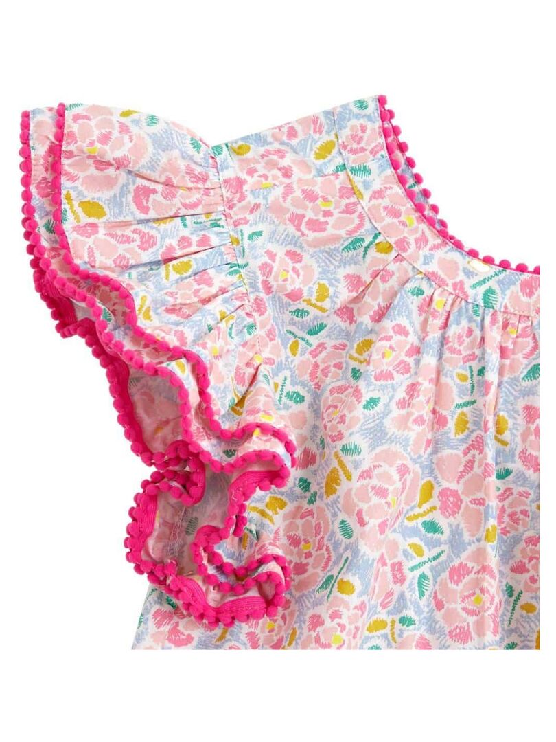 Robe Fille Fleurie Blue Vanilla - Taille XS, Bleu, Vanille, Rose Et Blanc, Occasion Très Bon état