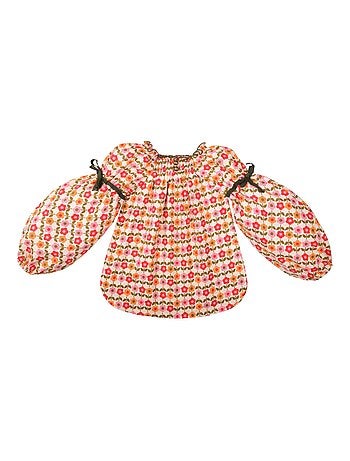 Blouse Fleurie Hiver Fleuri Col Smocks CHIMENE - La Faute à Voltaire