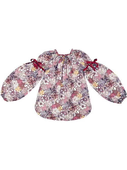 Blouse Fleurie Intersaison   Fleurie    Col Smocks  CHIMENE - La Faute à Voltaire - Kiabi