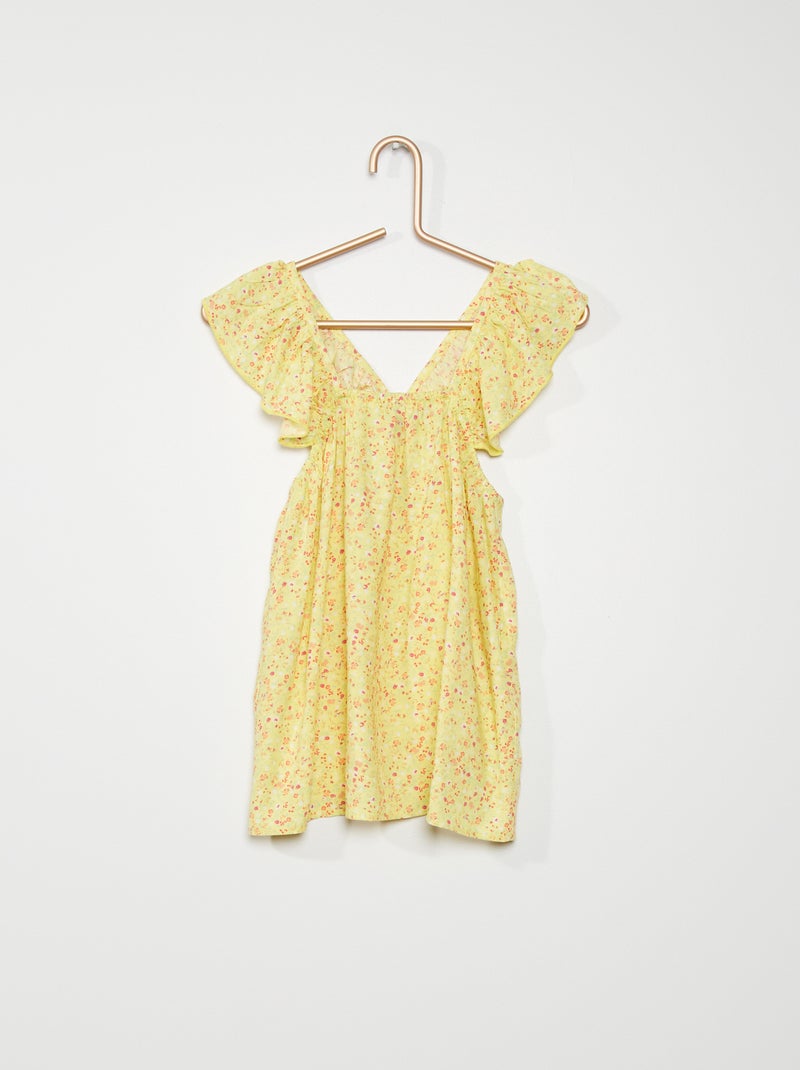 Blouse fleurie JAUNE - Kiabi