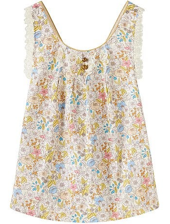 Blouse Fleurie Liberty à Bretelles Croisées ANAÏS - La Faute à Voltaire