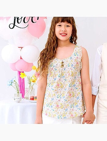 Blouse Fleurie Liberty à Bretelles Croisées ANAÏS - La Faute à Voltaire