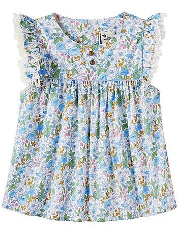 Blouse Fleurie Liberty à Volants APPOLINE - La Faute à Voltaire