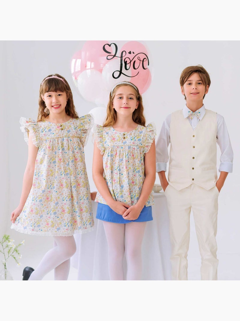 Blouse Fleurie  Liberty     APPOLINE - La Faute à Voltaire Blanc/Jaune/Rose - Kiabi