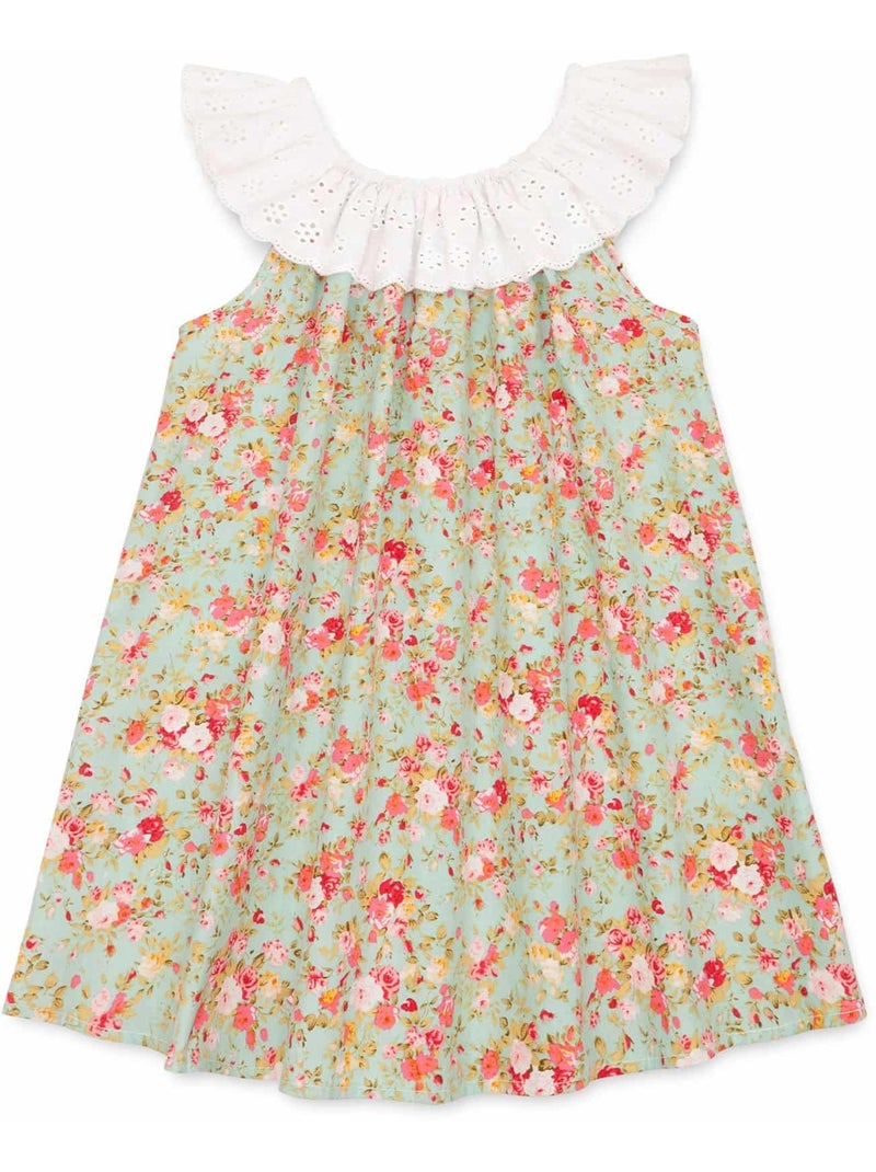 Blouse Fleurie Liberty Été      Col 2-en-1  AURORE - La Faute à Voltaire Vert d'eau - Kiabi