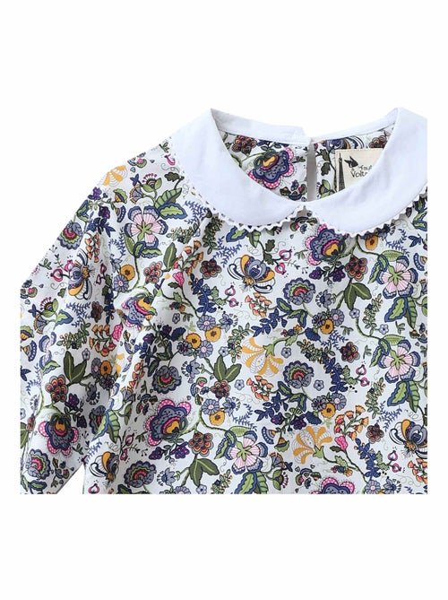 Blouse Fleurie Liberty  pour   Col CLAUDINE - La Faute à Voltaire - Kiabi